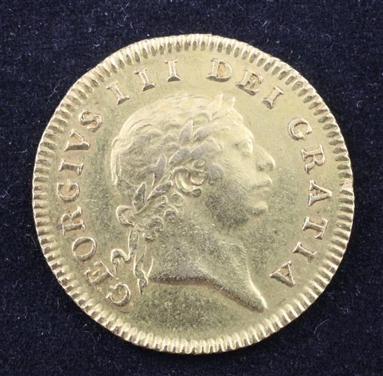 A George III 1804 gold half guinea,